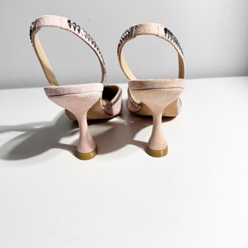 Stuart Weitzman Gemcut XCurve 85 in Suede Ballet Pink size 7 - Picture 5 of 7